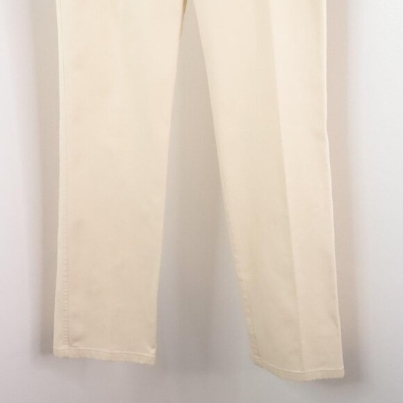 tyler. Women's 4 Beige Straight Leg Cotton Twill Ankle Trouser Pants - Picture 3 of 8
